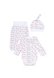 Ползунки Комплект для новорожденных 3 предмета Сердечки (боди, ползунки, шапочка), белый, ТМ Фламинго Фото №1