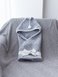 Летние конверты Конверт-плед для новорожденных вязаный с кисточкой, летний, серый, MagBaby Фото №1