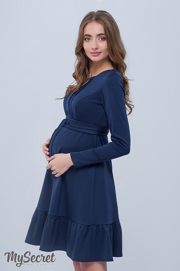 Платье для беременных и кормящих MICHELLE, темно-синий, Юла мама