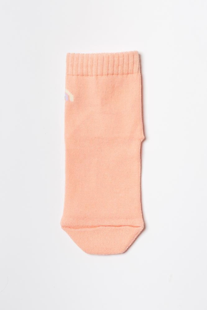 Шкарпетки Шкарпетки дитячі Веселка, набір 3 шт, жовтий, персиковий, фіолетовий, Мамин Дом
