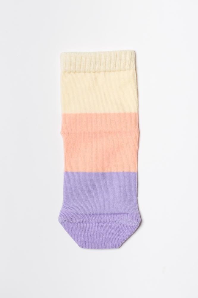 Шкарпетки Шкарпетки дитячі Веселка, набір 3 шт, жовтий, персиковий, фіолетовий, Мамин Дом
