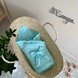 Одеяла и пледы Плед-конверт муслин с рюшем бирюза, Baby Chic Фото №1