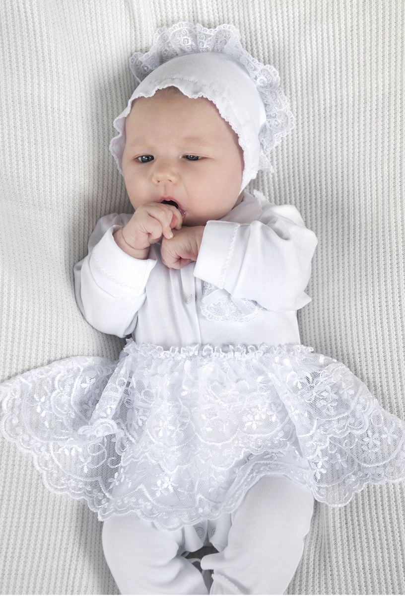 Набор на выписку из роддома для новорожденных (для девочки), Модный карапуз, Белый, 50-56