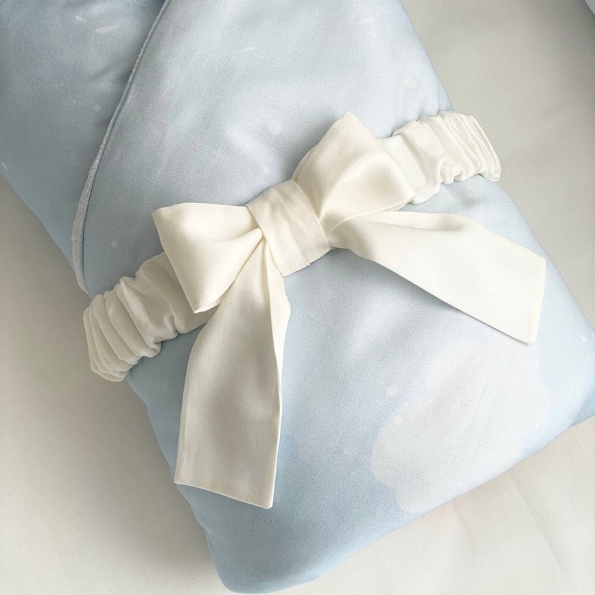 Плед-конверт с одеялом и бантом Коллекция №8 Sweet Dream Слоник , Маленькая Соня, Голубой