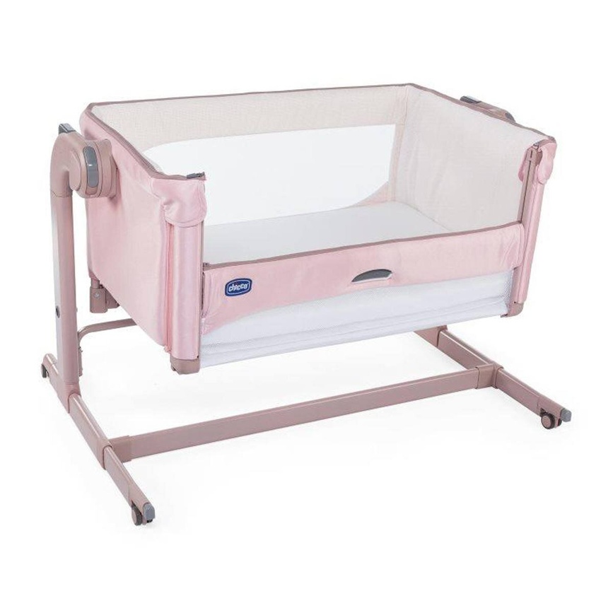 Ліжечка Детская кроватка Next2Me Magic, розовый, Chicco