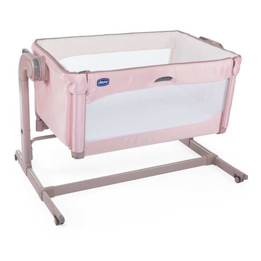 Кроватки Детская кроватка Next2Me Magic, розовый, Chicco