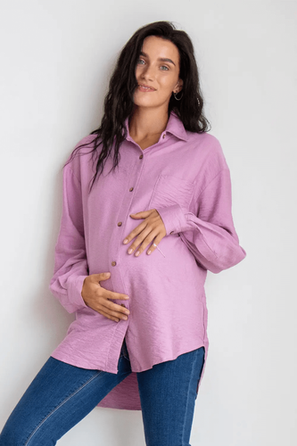 Блузы, рубашки Блуза рубашка для беременных и кормящих мам 2101711, лавандовый, To be