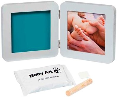 Бебі Арт - пам'ятні подарунки Подвійна рамка для відбитків дитячої ручки і ніжки Пастель, Baby Art