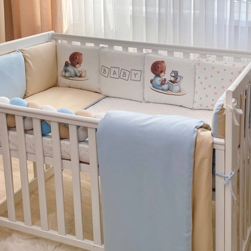 Постільна білизна Комплект постільної білизни для новонародженого Арт Дизайн Baby Teddy, блакитний, Маленька Соня