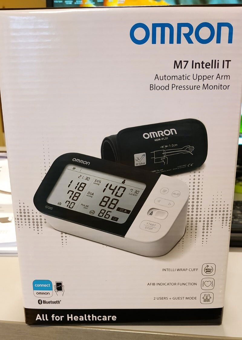 Тонометры, термометры Измернитель артериального давления и частоты сердечно сокращения M7 Intelli IT HEM-7361T-EВК, Omron