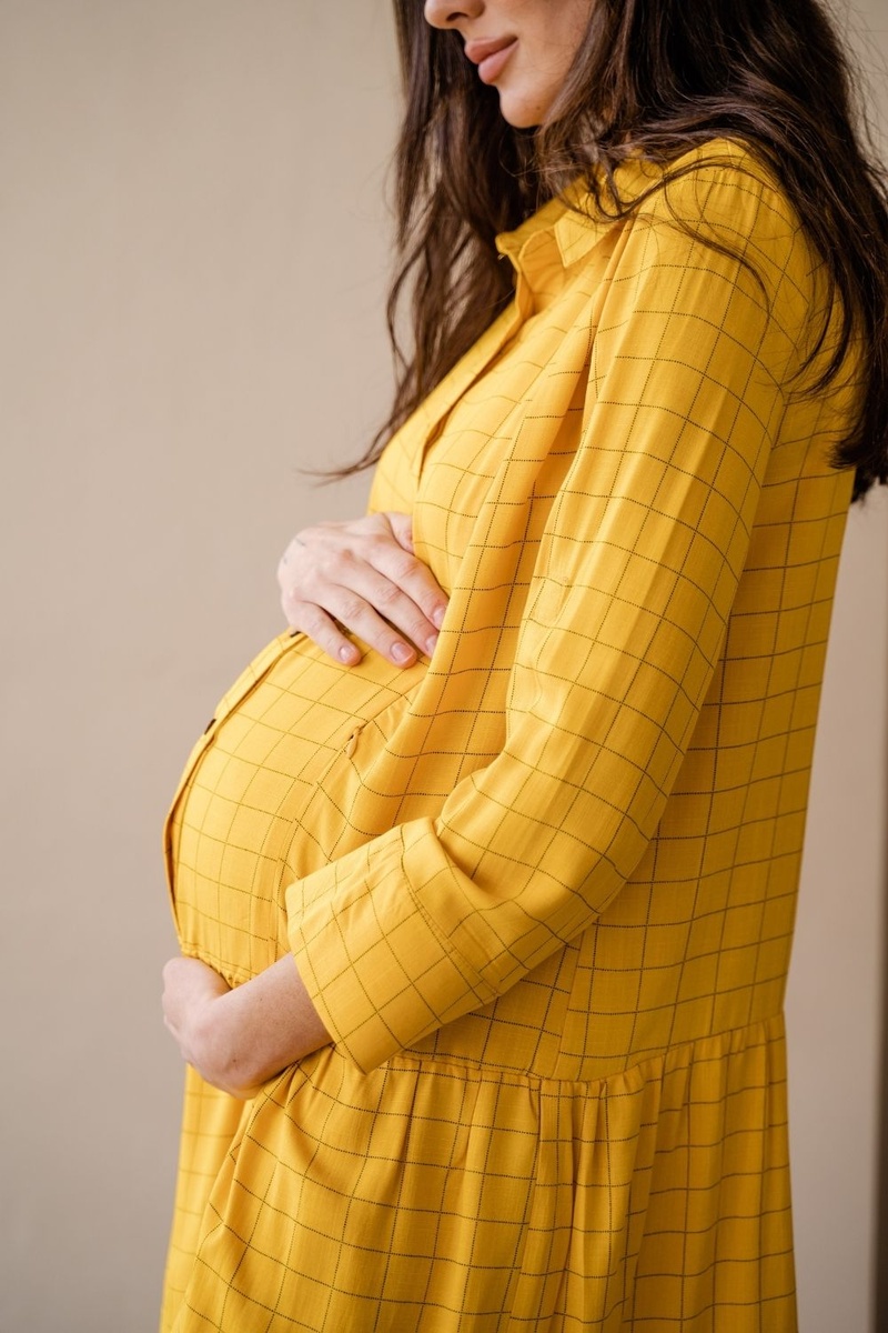 Сукня для вагітних і годуючих мам 4319738, жовтий, To be, Жовтий, 42