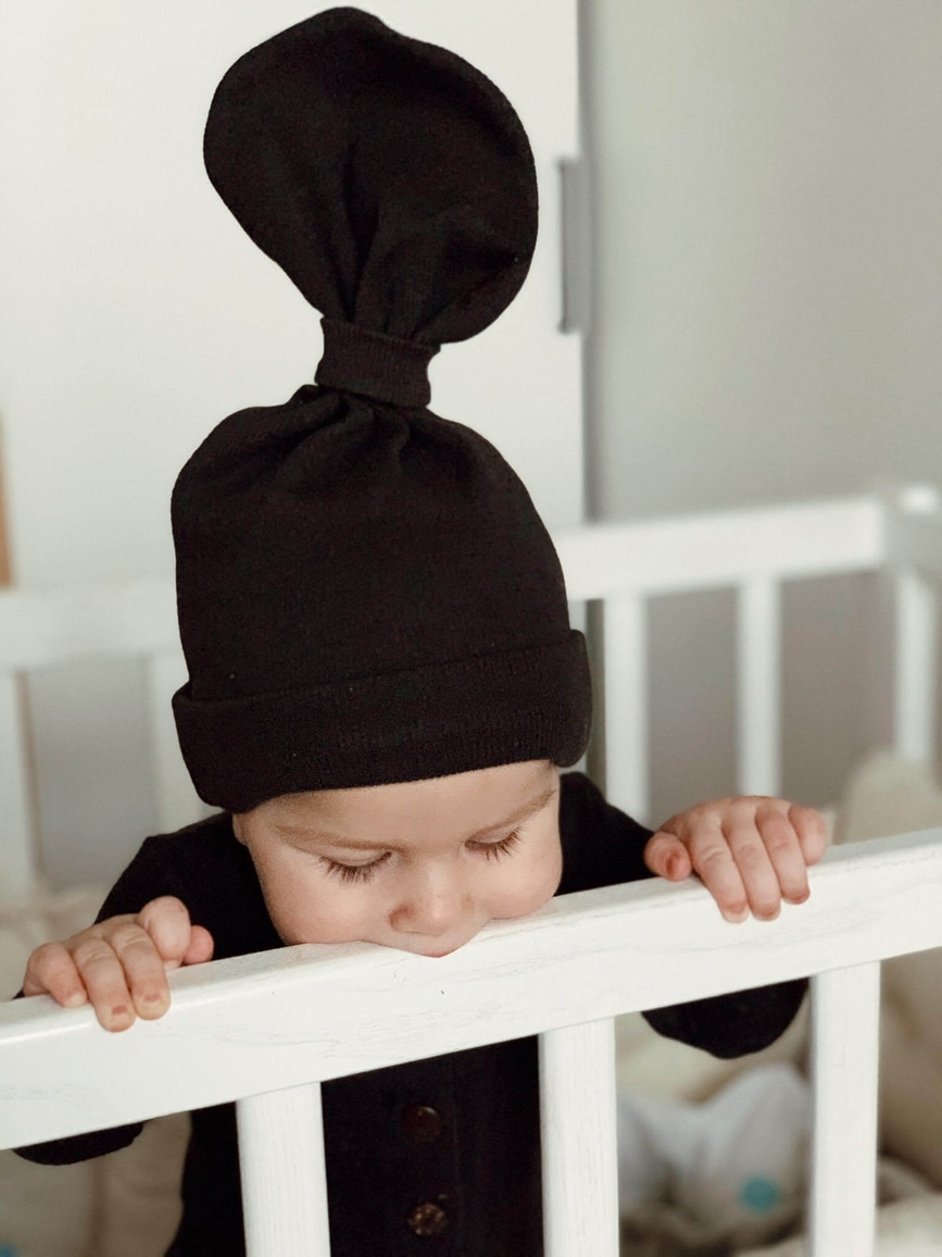 Чепчики, шапочки для новорождённых Шапочка Basic, графитовая, Kolyskova