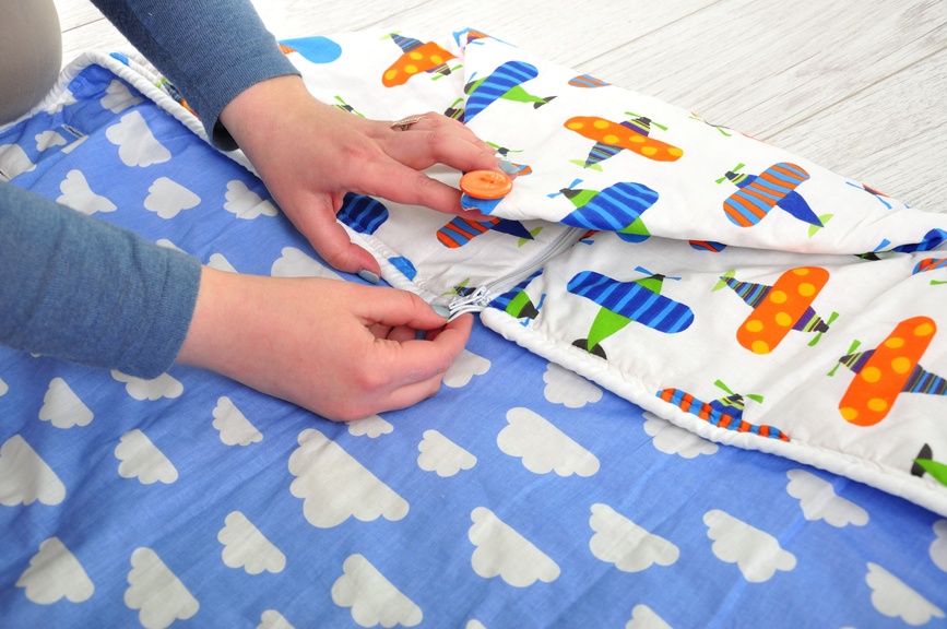 Конверт-одеяло для новорожденных с пуговицами Юный пилот, летний, MagBaby