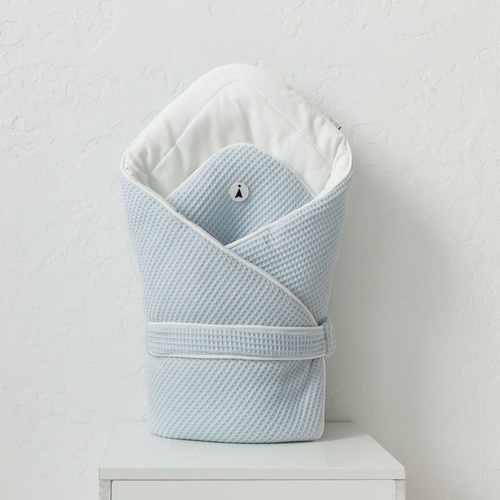Конверт-одеяло для новорожденных вафельный Kyle, голубой, MagBaby