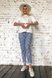 Брюки для беременных и кормящих мам Стильные брюки для беременных, синие в белую полоску, ТМ Dianora Фото №1