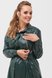 Блузи, сорочки Cорочка з еко-шкіри для вагітних і годуючих мам, темно-зелена, ТМ Dianora Фото №2