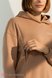 Свитшоты, худи Худи с капюшоном для беременных и кормящих мам GLADYS, бежевый, Юла мама Фото №3