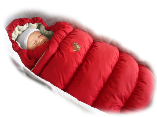 Конверт-трансформер для новонароджених Inflated-А з підкладкою на синтепоні, Демі + Зима, червоний, ТМ Ontario Linen