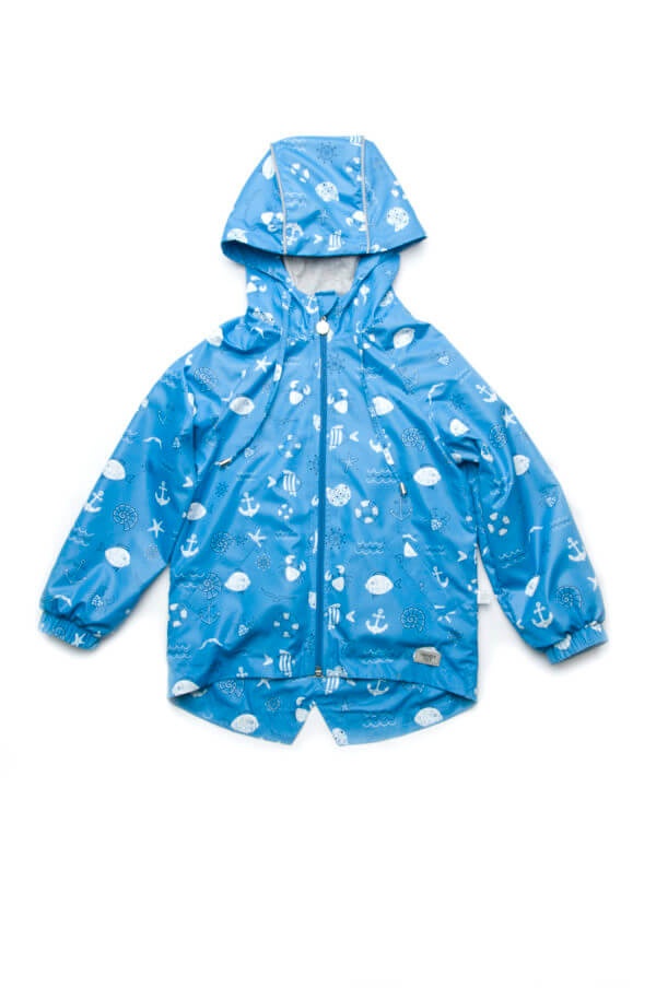 Куртка-ветровка детская, голубая, Модный карапуз, Голубой, 86