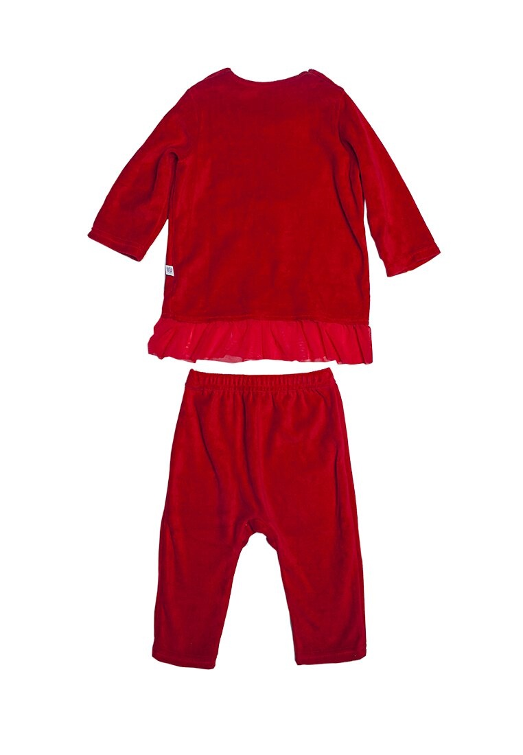 Комплекти Детский новогодний костюм для девочки красный, Модный карапуз