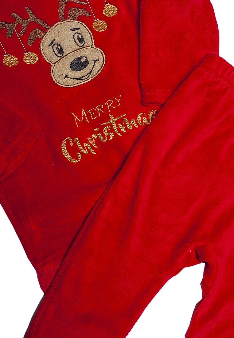 Комплекти Детский новогодний костюм для девочки красный, Модный карапуз