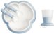 Посуд для дітей Дитячий набір для годування ложка, виделка, чашка, тарілка Baby Feeding Set, Powder Blue, блакитний, , Baby Bjorn Фото №2