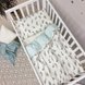 Постелька Сменный комплект постельного белья в кроватку Baby Mix Перо мята, 3 элемента, Маленькая Соня Фото №1