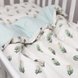 Постелька Сменный комплект постельного белья в кроватку Baby Mix Перо мята, 3 элемента, Маленькая Соня Фото №3