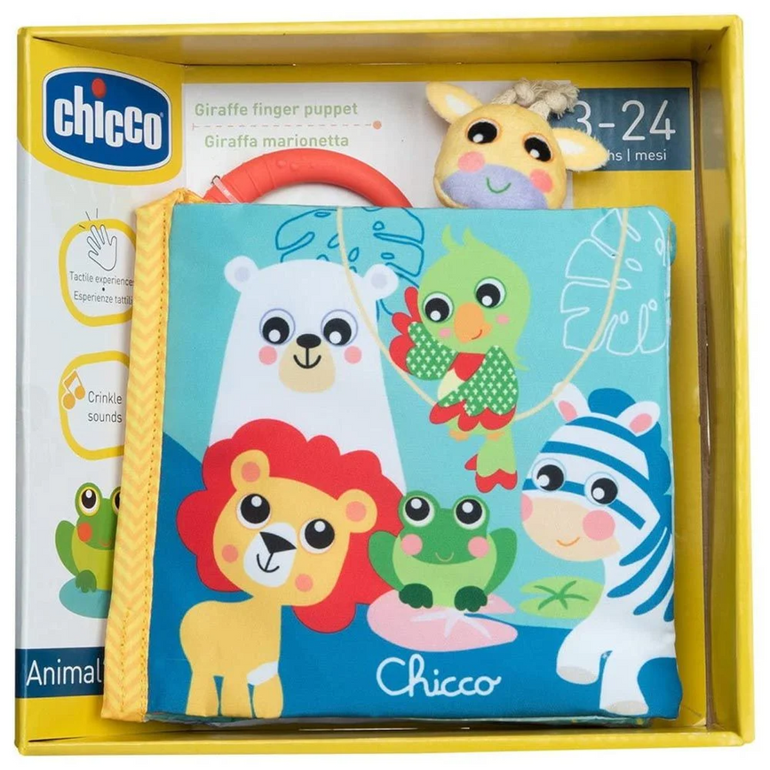 Игрушки на кроватку, коляску, автокресло Мягкая книжка Chicco "Животные"