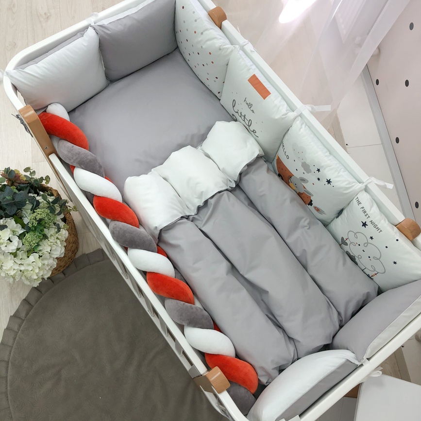 Постелька Комплект постельного белья в кроватку Art Design Морковка, стандарт, 6 элементов, Маленькая Соня