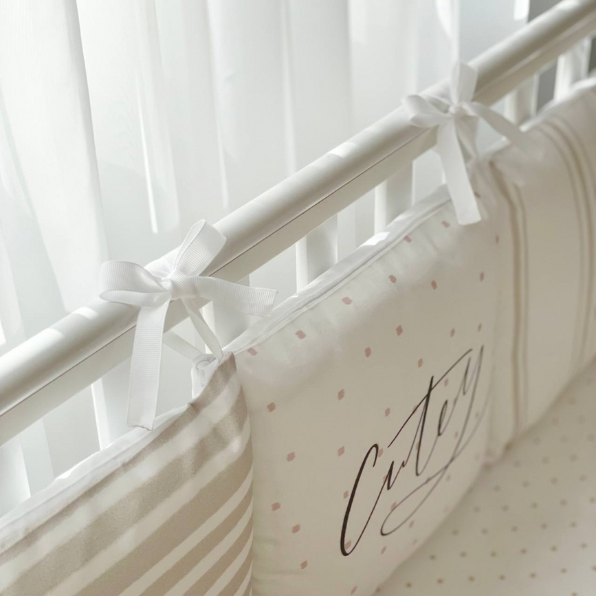 Постільна білизна Комплект постільної білизни для новонародженого Арт Дизайн Cutey, колір капучино, Маленька Соня