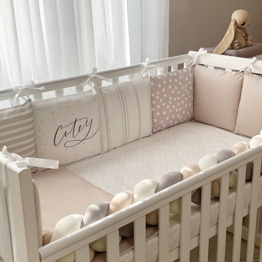 Постільна білизна Комплект постільної білизни для новонародженого Арт Дизайн Cutey, колір капучино, Маленька Соня