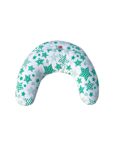Подушки для беременных и кормления Подушка для кормления с рисунком Зелёные звёзды на белом, Лежебока
