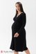 Плаття на кожен день Сукня ангорова тепла для вагітних і годуючих мам PAMELA, рубчик,чорний, Юла мама Фото №3