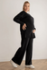 Штаны Трикотажный костюм: джемпер и штаны палаццо для беременных, 4420153-4, черный, To be Фото №2