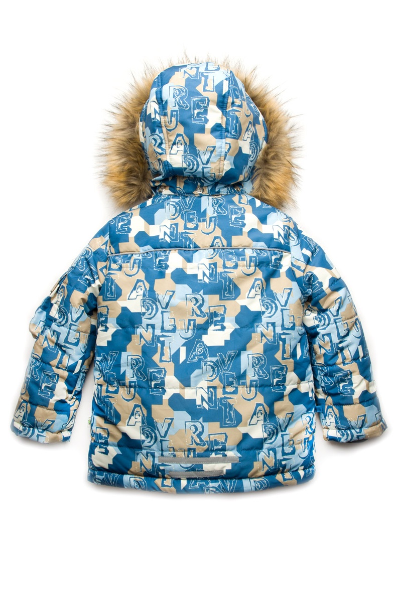 Куртки и пальто Куртка зимняя для мальчика Буквы, Модный карапуз