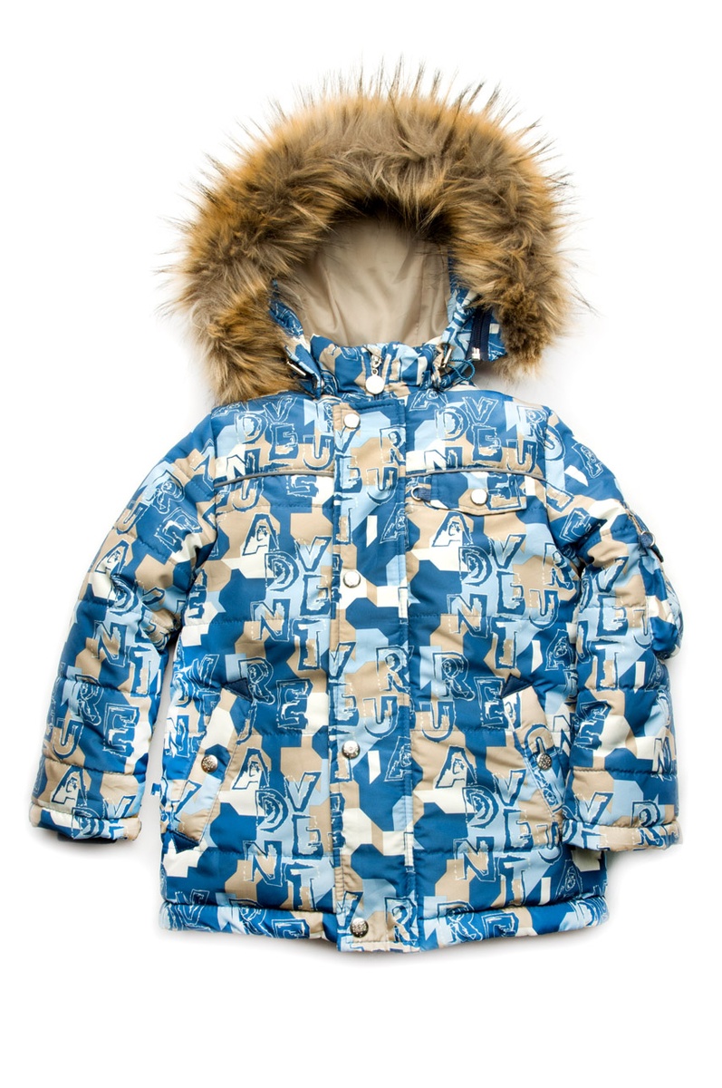 Куртки і пальта Куртка зимова для хлопчика Букви, Модний карапуз