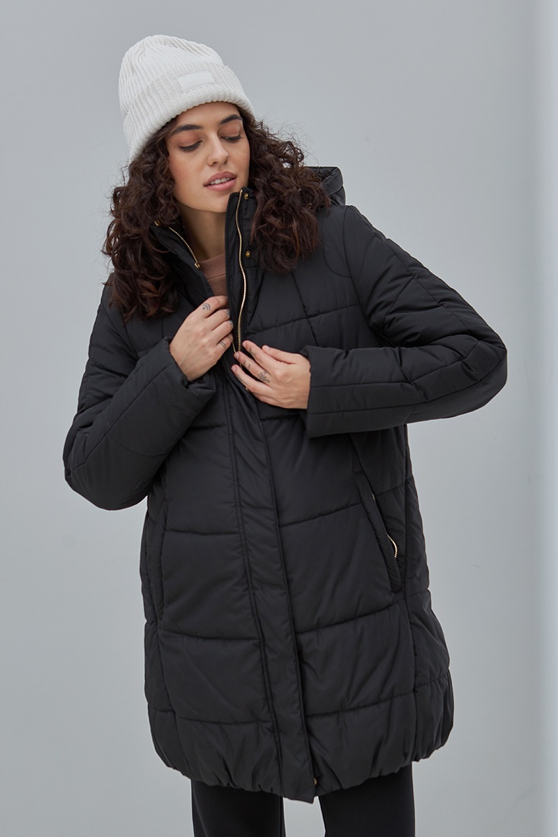Зимняя куртка для беременных JENA , черная, Юла Мама, Черный, L