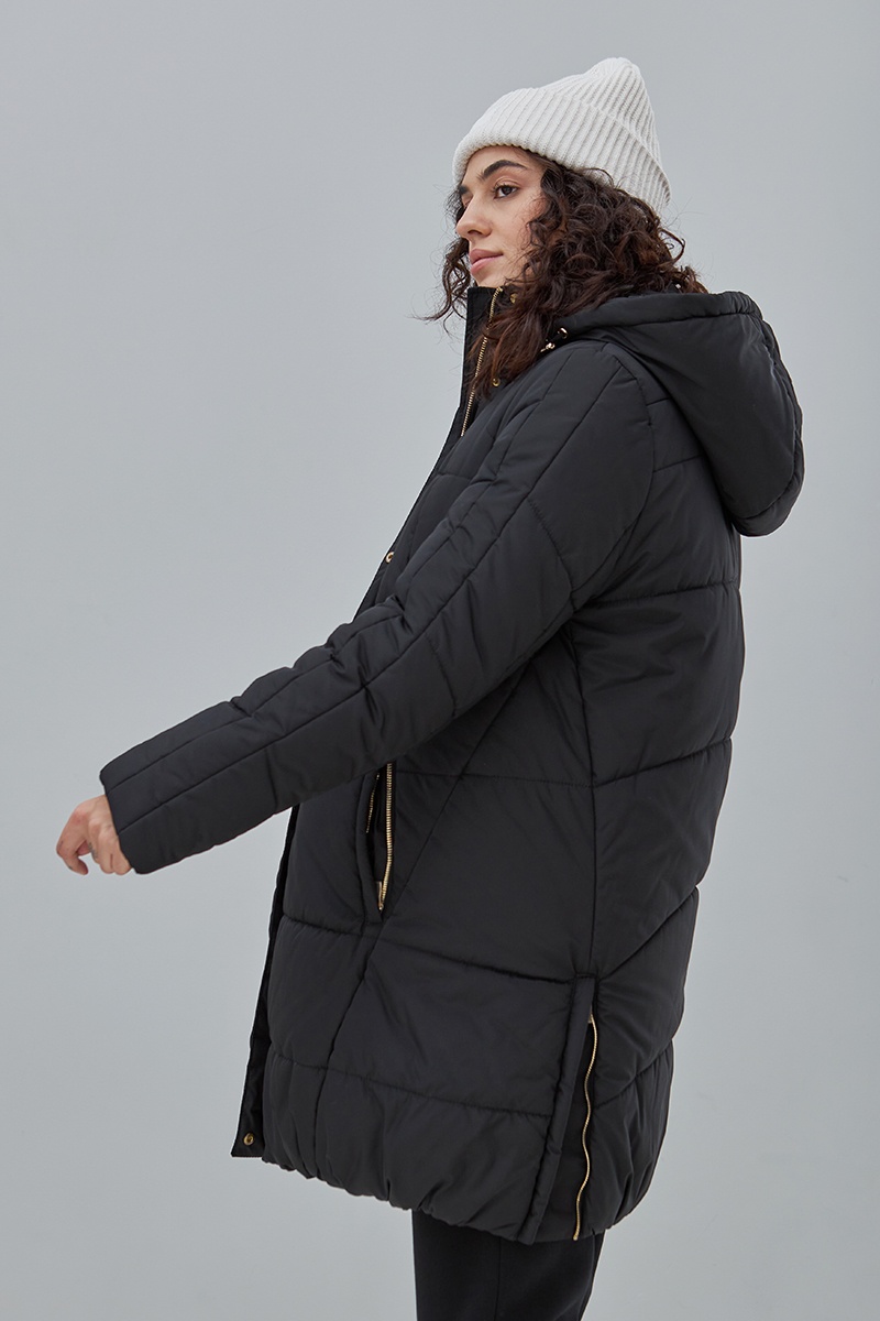 Зимова куртка для вагітних JENA, чорна, Юла Мама, Чорний, S
