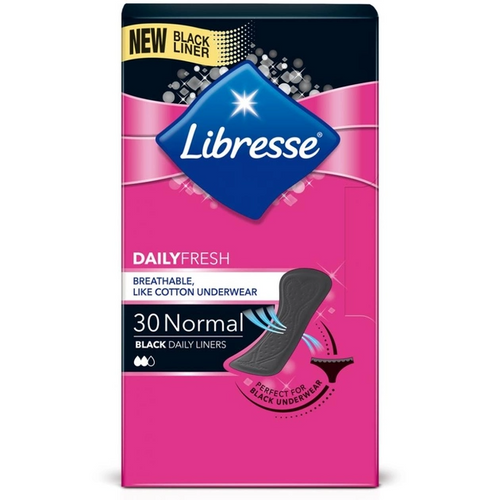Гігієнічні прокладки Гігієнічні прокладки Libresse Daily Fresh Normal Black 30 шт, Libresse