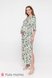 Платья на каждый день Платье для беременных и кормящих мам FEY принт розовые лотосы на мятном фоне, Юла мама Фото №3