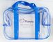Удобные прозрачные сумки в роддом Прозрачная сумочка-косметичка в роддом для мамы, синяя, Mamapack. Фото №3