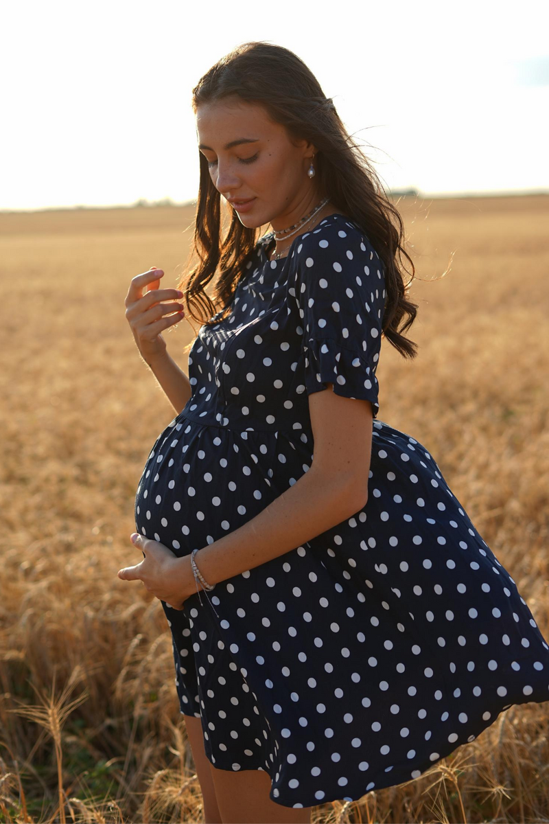 Платье для беременных и кормящих мам 4249726 синий, To be, Темно синий, 42