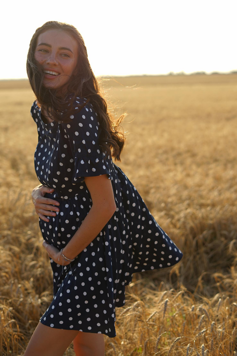 Платье для беременных и кормящих мам 4249726 синий, To be, Темно синий, 42
