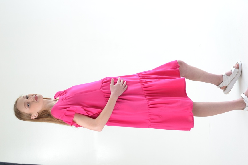 Платье Mollie для беременных и кормящих, малина, Dizhimama, Малиновий, 42