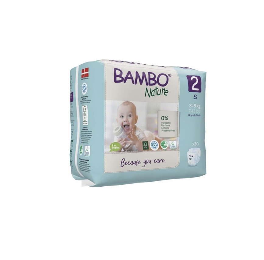Підгузники Еко підгузки Bambo Nature 2 (3-6 кг), 30 шт., Bambo Nature