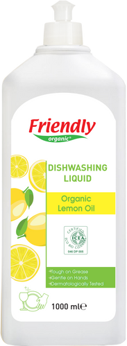 Органическая бытовая химия Органическое средство для мытья посуды (лимон), 1л, Friendly organic