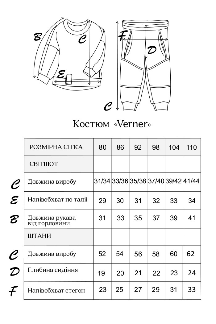 Спортивные костюмы Костюм Verner, фисташка, MagBaby
