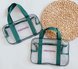 Удобные прозрачные сумки в роддом Прозрачные косметички в роддом, зеленые, Mamapack (2 шт). Фото №2
