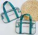 Удобные прозрачные сумки в роддом Прозрачные косметички в роддом, зеленые, Mamapack (2 шт). Фото №1
